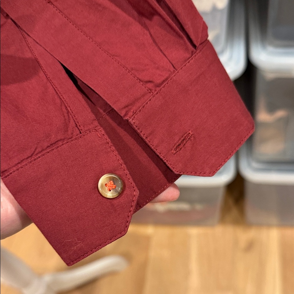 Anthropologie‎ Maeve Burgundy Floral Embroidered Blouse 14 - Picture 7 of 10